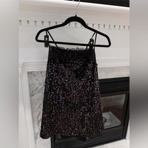 Free people black sequin mini dress
